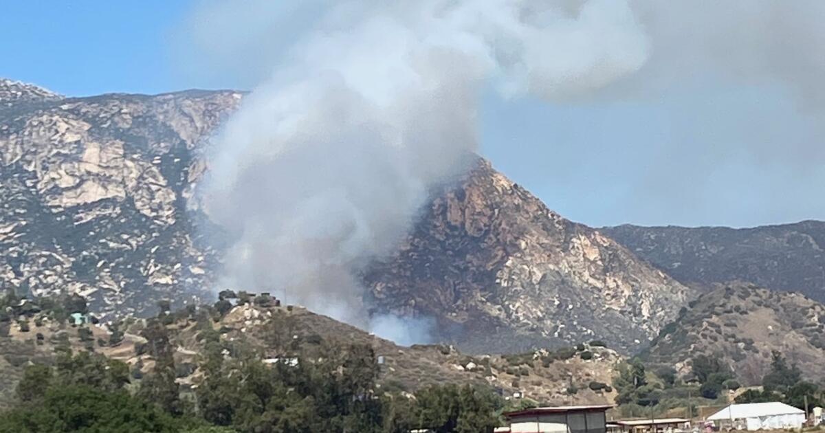 Wildfire threatens structures in eastern San Diego County; evacuations ordered