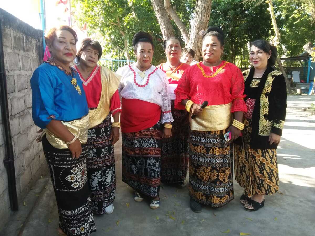 Hendrika Mayora Victoria Kelan (second from right) organized a transgender rights event last Indonesian Independence Day.
