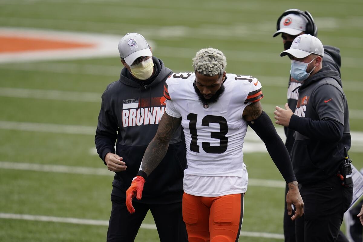 OBJ's knee surgery next week, Browns GM sees him as long fit - The San  Diego Union-Tribune