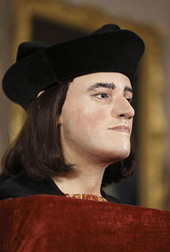 A plastic face was created using the skull of England's King Richard III.