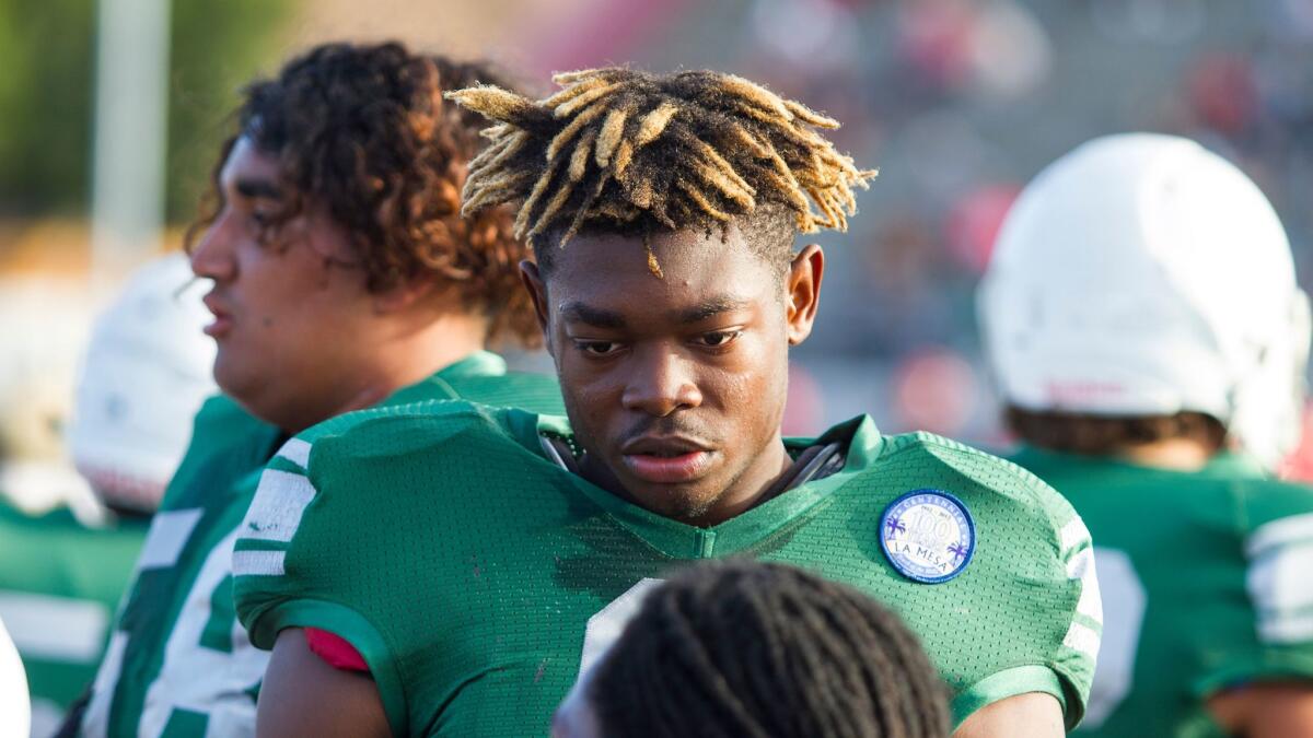 Isaac Taylor-Stuart, who transferred from St. Augustine to Helix, is a four-star recruit who runs the 40-yard dash in 4.48 seconds.
