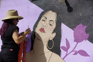 Soni Lopez Chavez paints a Selena Mural in Barrio Logan