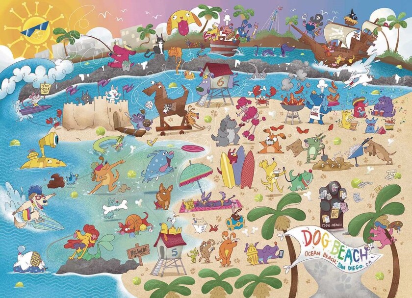 This new Dog Beach puzzle is available from the Ocean Beach MainStreet Association.