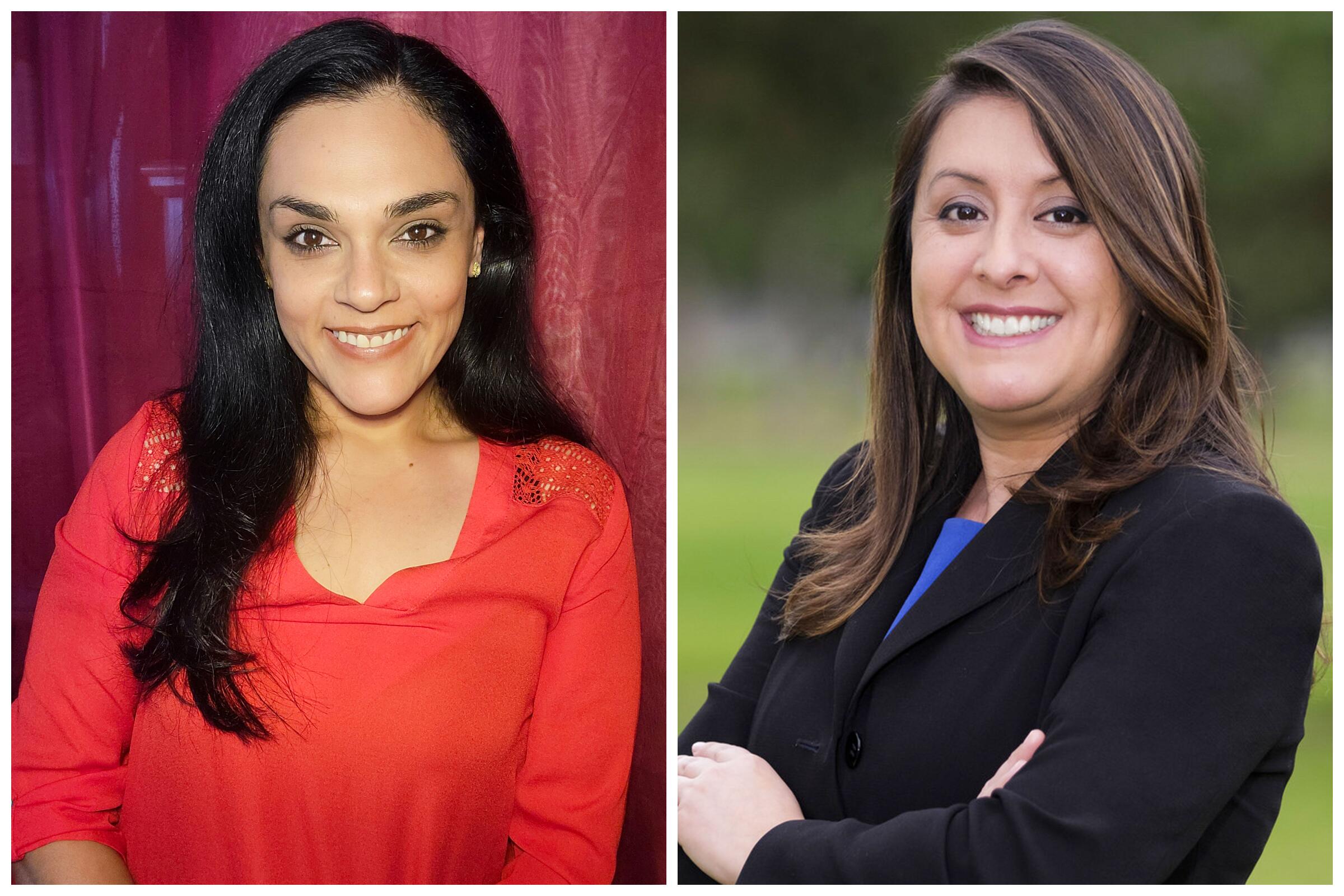 Congressional District 29 candidates Angélica María Dueas, left, and Luz Rivas.