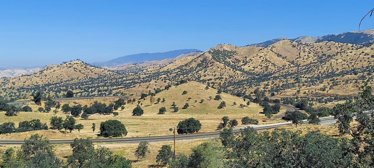 The Tehachapi mountains off the 58 Freeway outside of Keene, Calif