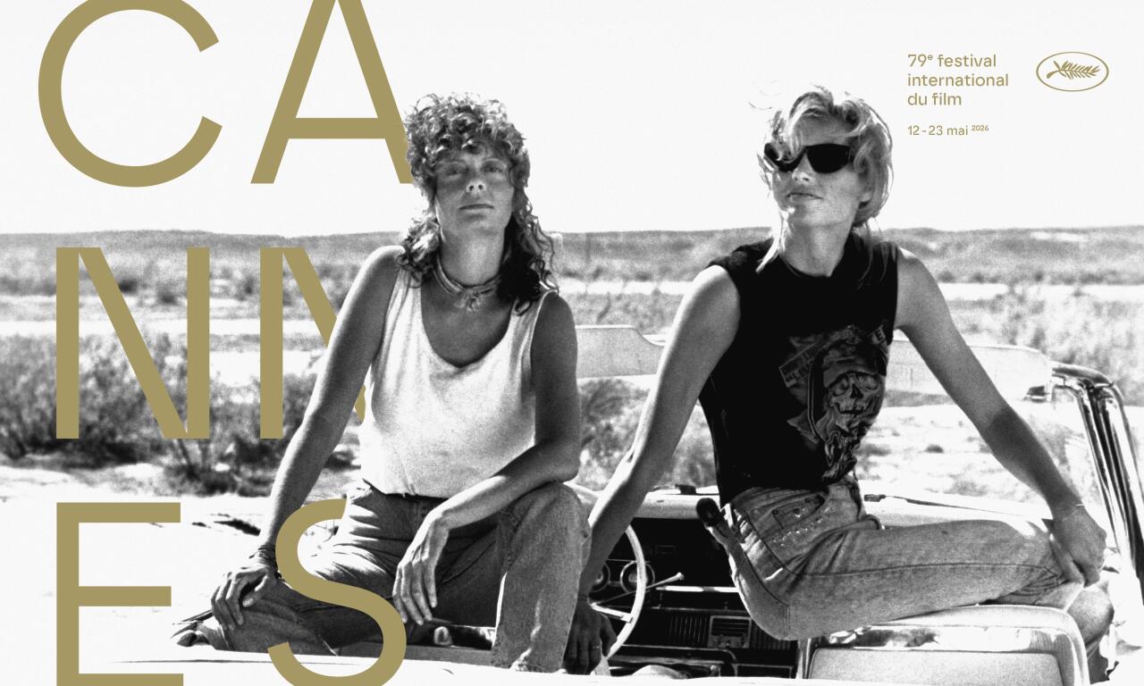 The official poster of the 79th Cannes Film Festival, featuring “Thelma & Louise” stars Susan Sarandon and Geena Davis.