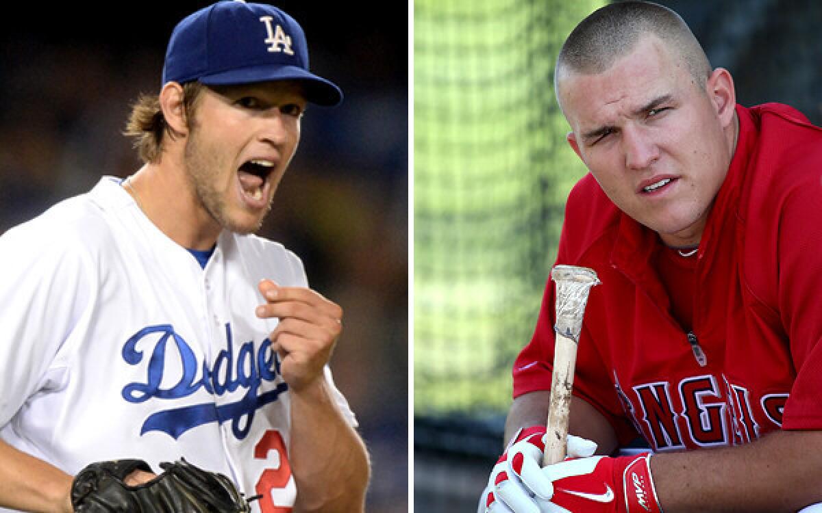 Dodgers ace Clayton Kershaw and Angels standout Mike Trout are the leading faces of a new generation of major league stars.