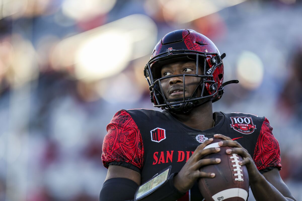 Jalen Mayden has averaged nearly 250 yards passing a game since becoming San Diego State's starting quarterback in midseason.