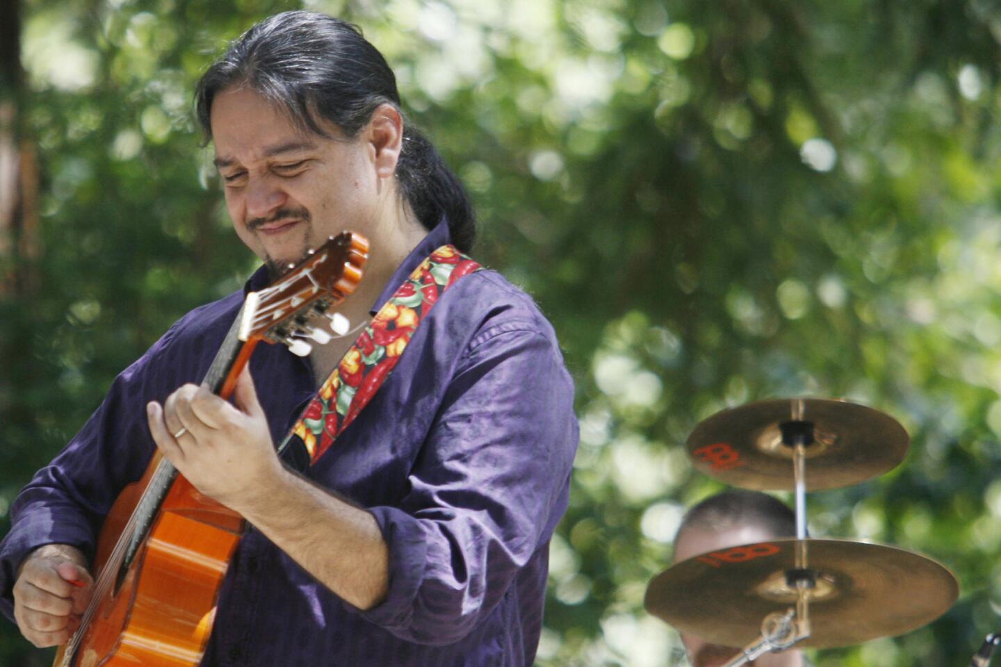 Incendio's J.P. Duran performs at Descanso Gardens in La Canada on Monday, September 3, 2012.