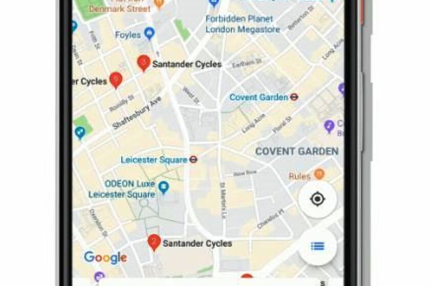 Google maps bike-sharing feature