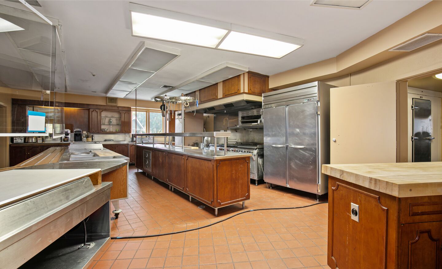 The commercial kitchen.