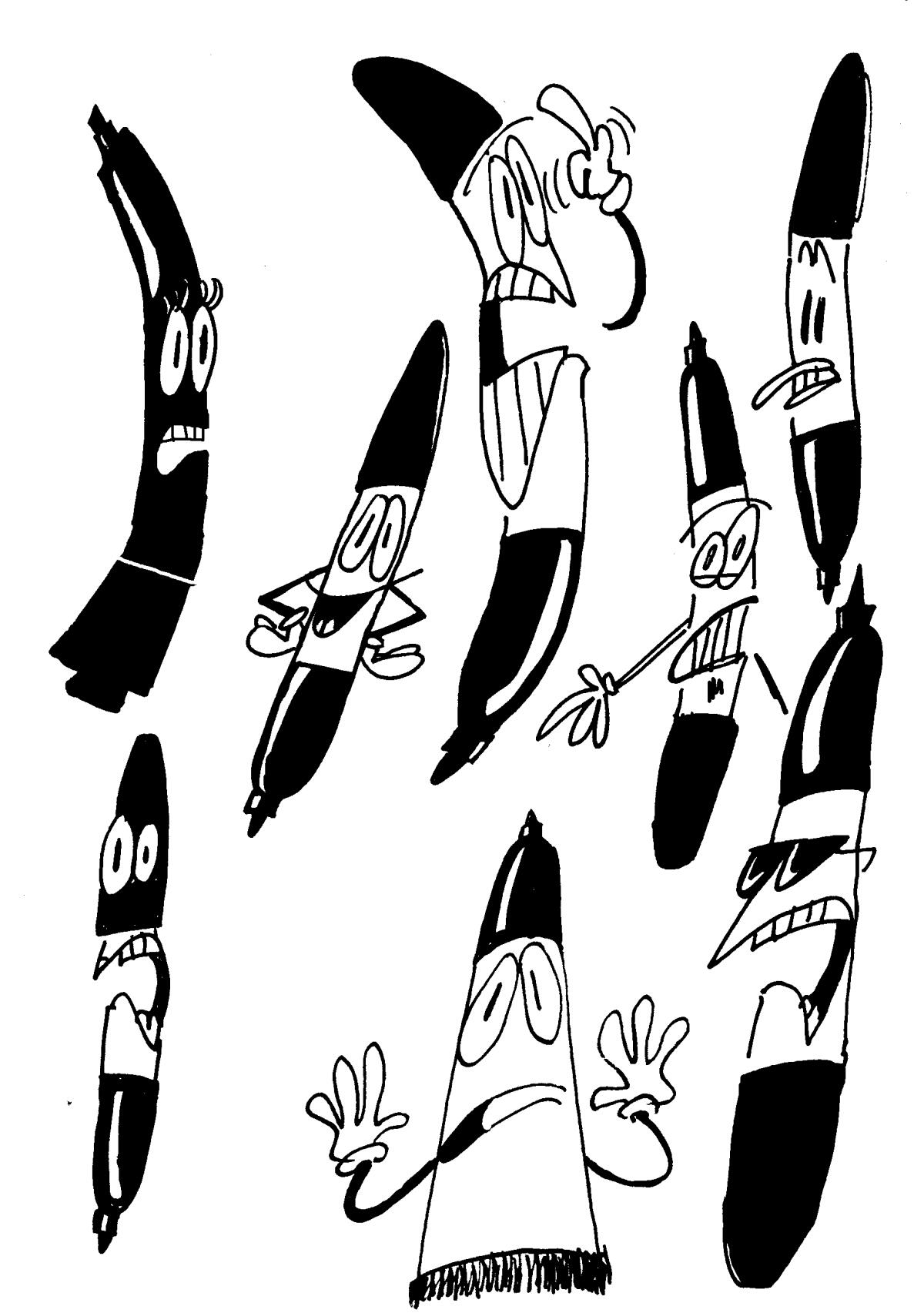 Drawings of pens