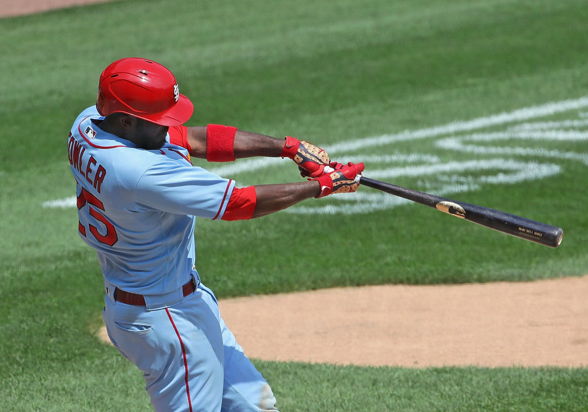 What a batting stance Albert Pujols has , Patrick