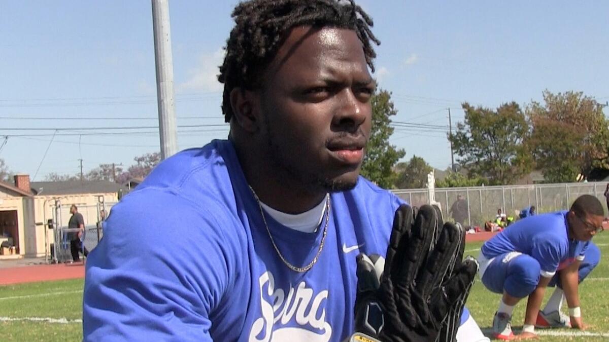 Gardena Serra defensive lineman Oluwole Betiku hasn't said he's interested in playing for USC, but he still has time to change his mind.