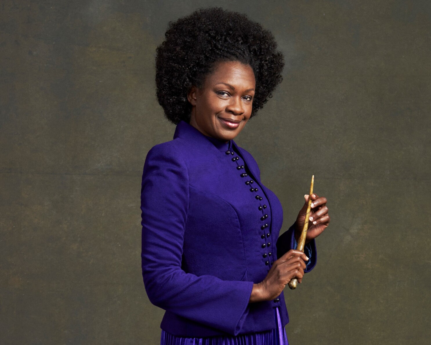 Yanna McIntosh poses as Hermione in a promotional image for the San Francisco theatrical run of The Cursed Child.