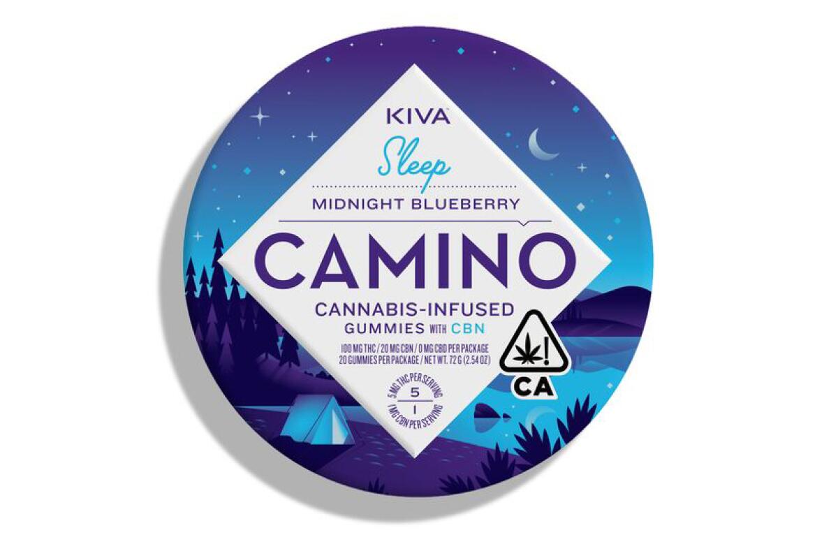 Kiva Confections Camino Midnight Blueberry gummies