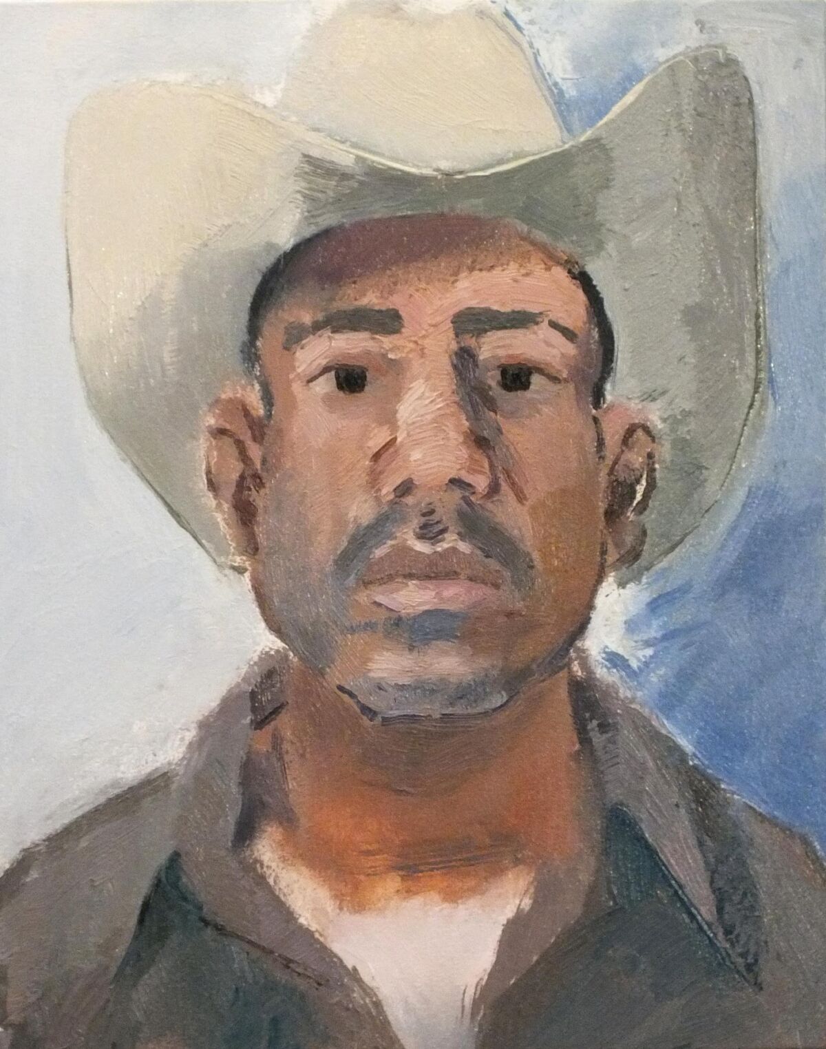 "Fernando," 2019, by John Sonsini at Vielmetter Los Angeles.