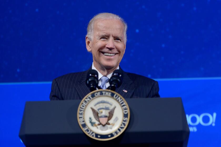 Vice President Joe Biden speaks on stage during the 2015 Concordia Summit on Oct. 1 in New York City.