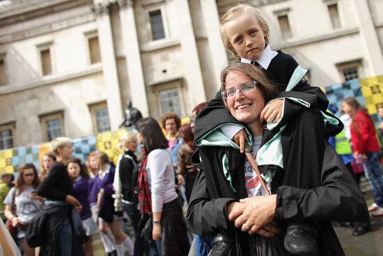 A young fan awaits the premiere of 'Harry Potter and the Deathly Hallows: Part 2'