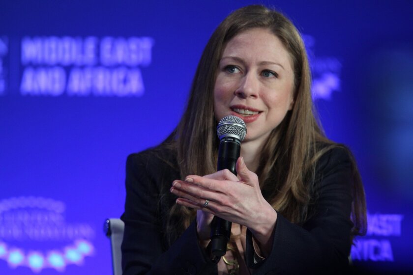 Chelsea Clinton speaks during a session at the Clinton Global Initiative Middle East & Africa meeting in Marrakech, Morocco.