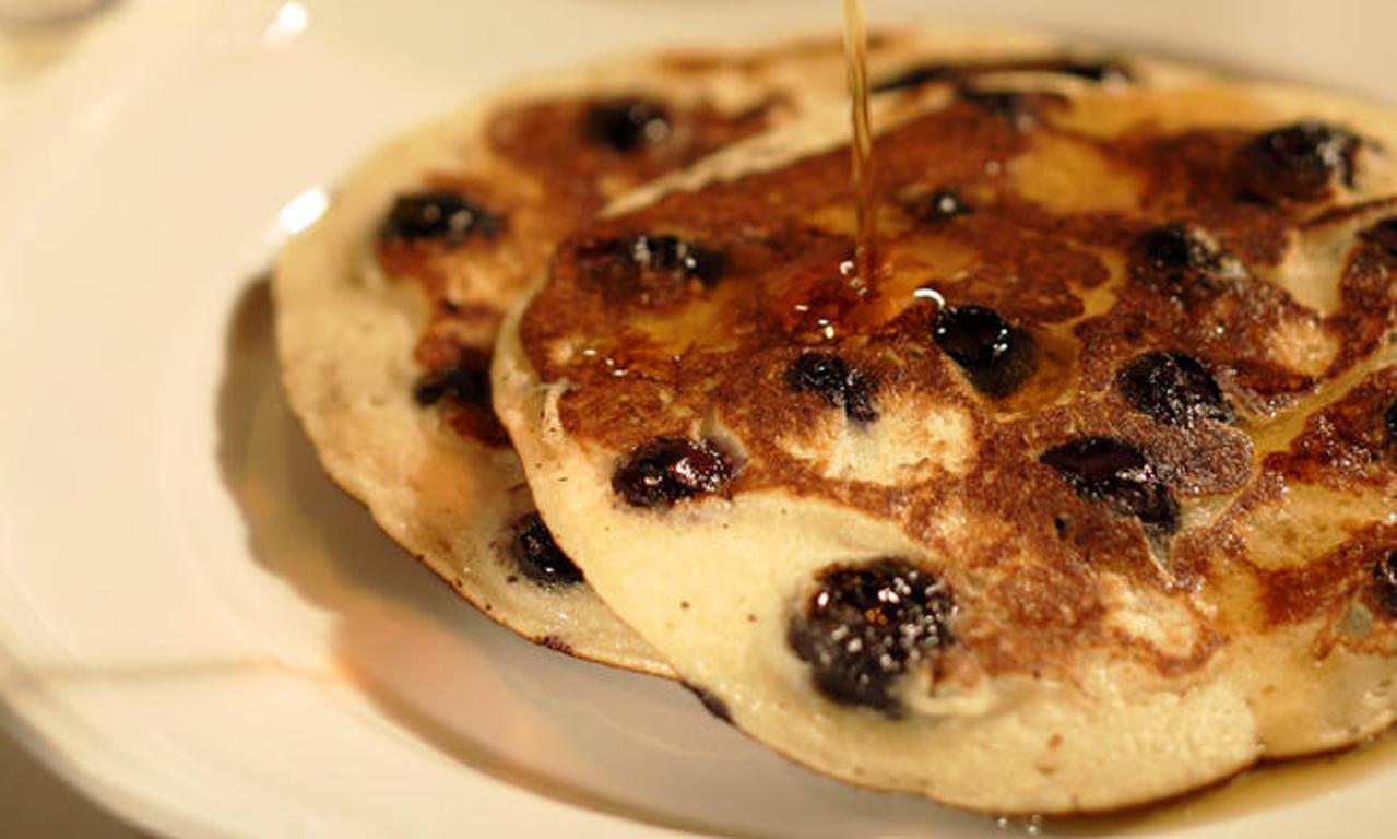 Blueberry ricotta pancakes