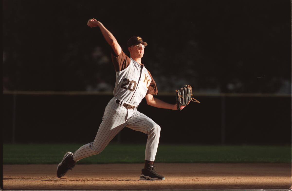 Granada Hills Kennedy High pitcher Jon Garland delivers during a game in 1997.