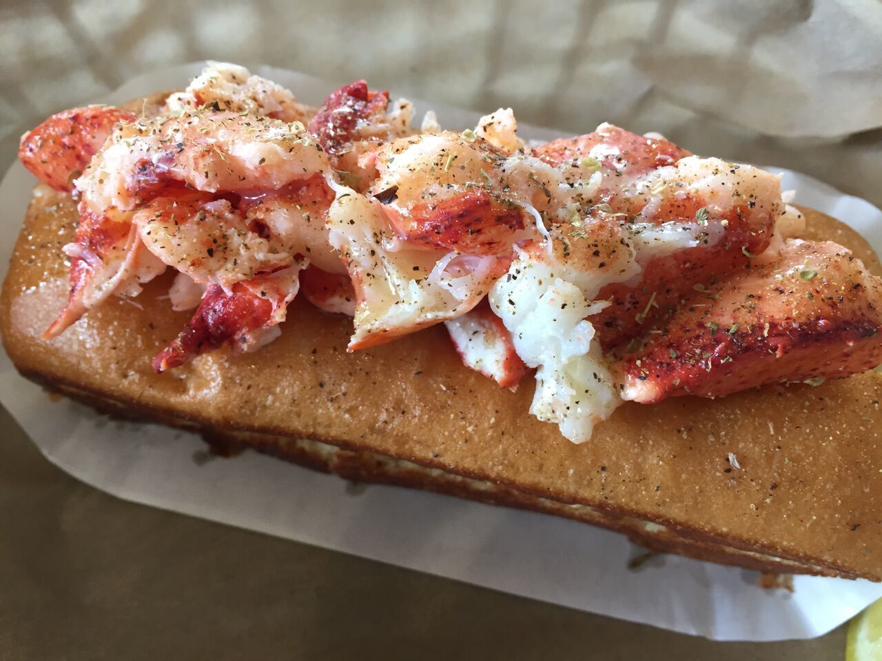 The lobster roll sandwich at Lobster West, an Encinitas-born family-owned restaurant that will open a booth at Windmill Food Hall, opening in early August in Carlsbad.