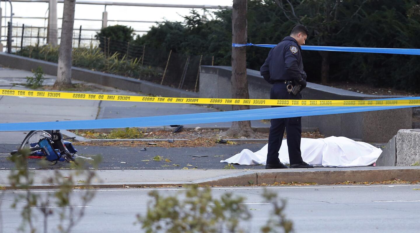 Pickup strikes bicyclists in Lower Manhattan