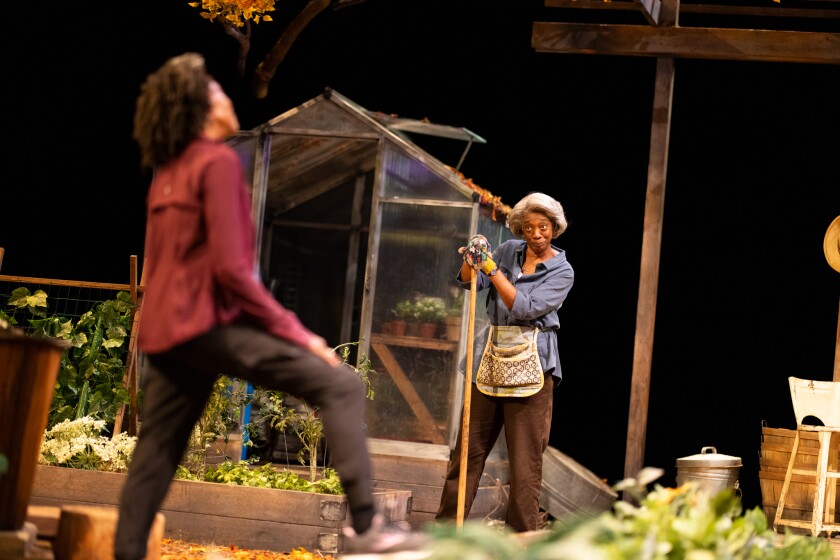 Charlayne Woodard, left, and Stephanie Berry in La Jolla Playhouse's "The Garden."