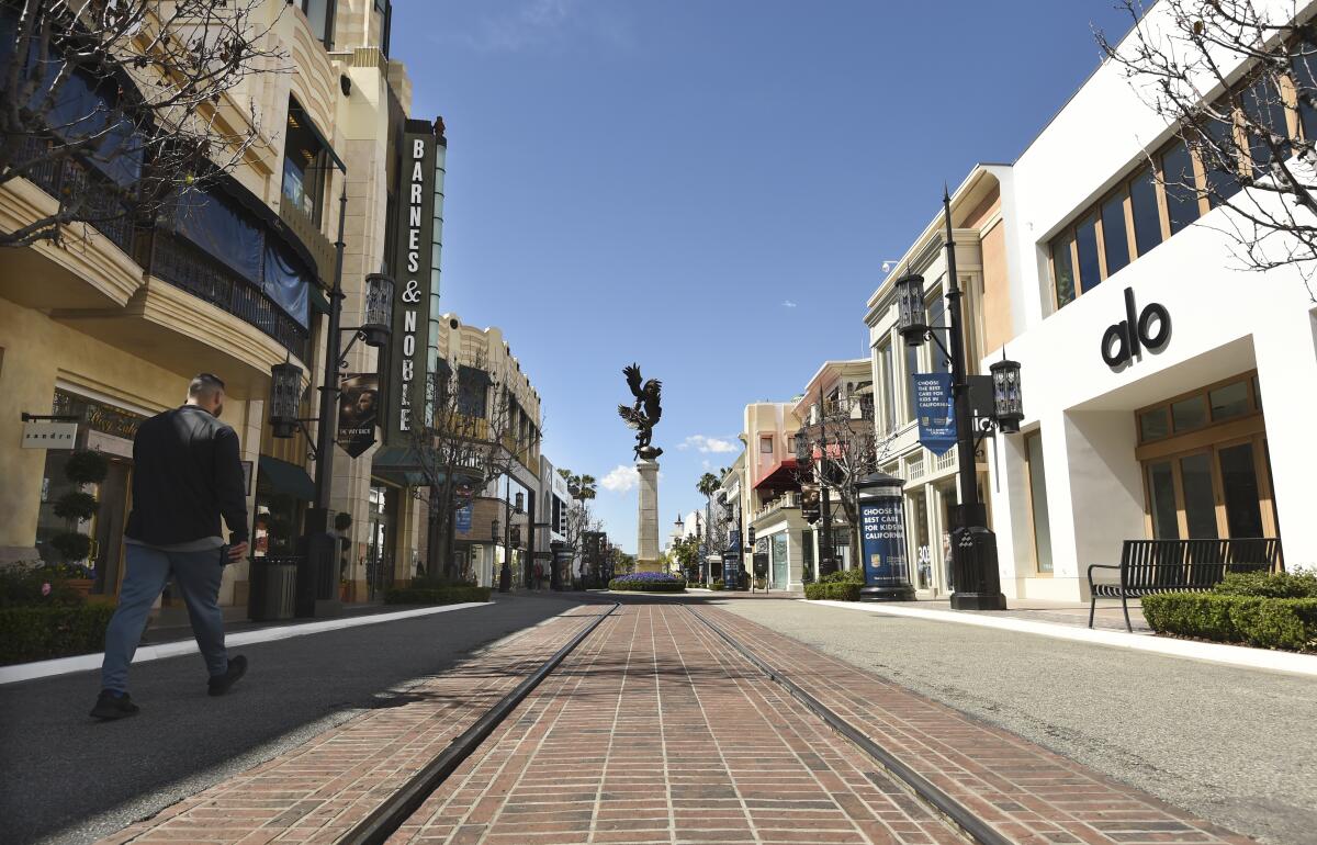 The Grove, developed by Rick Caruso, on 3rd and Fairfax in Los Angeles, sits next to the historic Farmers Market.