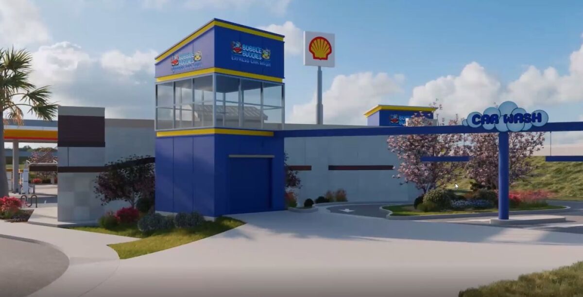 The entrance for the new car wash in Carmel Valley.