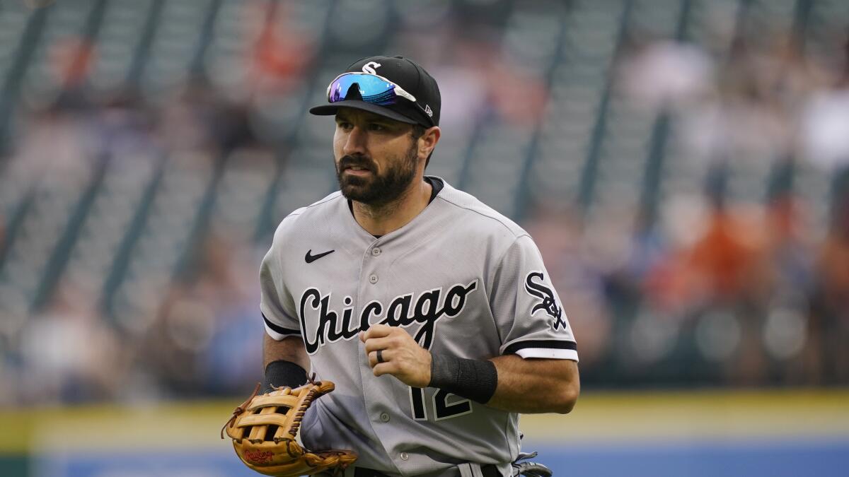 Chicago White Sox's Adam Eaton plays during a game.