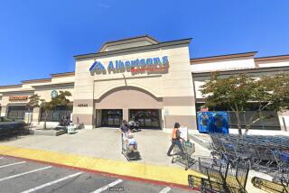 Lancaster, California-Feb. 6, 2024-The Albertsons on 20th Street West, in Lancaster, CA, where Los Angeles County sheriff's deputies shot and killed a man in Lancaster who they say lunged at them with a machete-like weapon, officials said. Deputies encountered the man Tuesday morning at an Albertsons on 20th Street West, where he was allegedly harassing shoppers, according to sheriff's officials. (Google Maps)