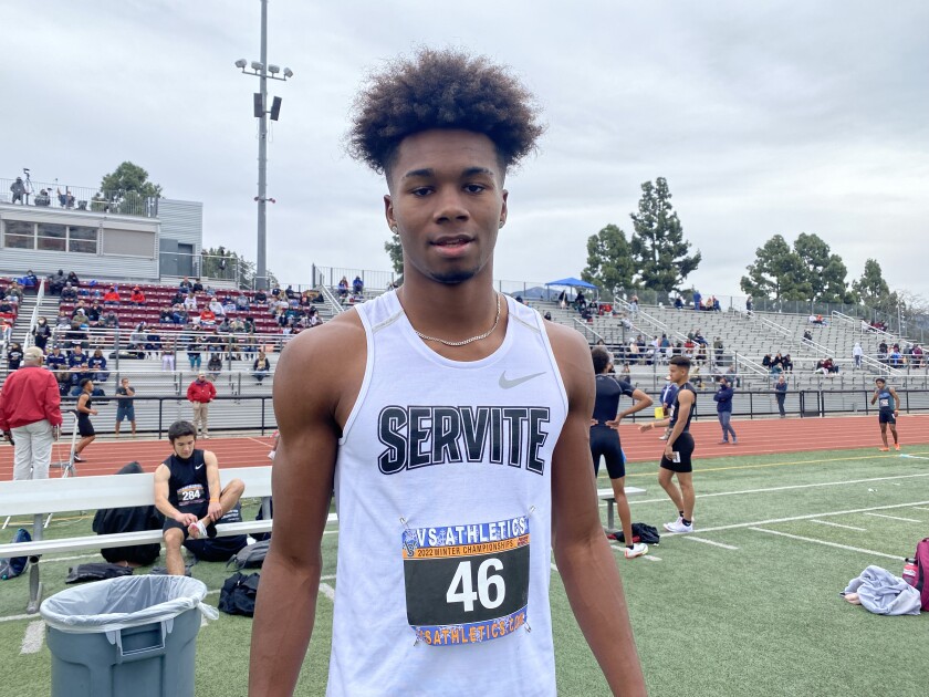 Servite's Max Thomas is going to try the 400 this spring instead of focusing on the sprints.