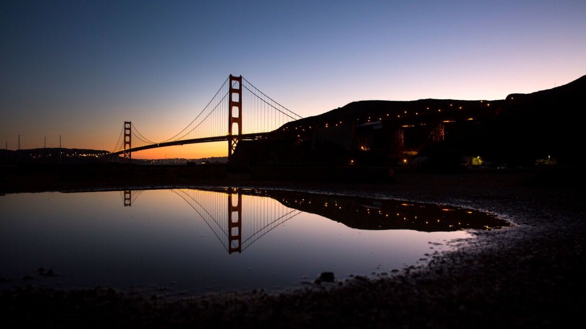 The Golden Gate Bridge was selected top U.S. landmark for 2017 by TripAdvisor travelers.