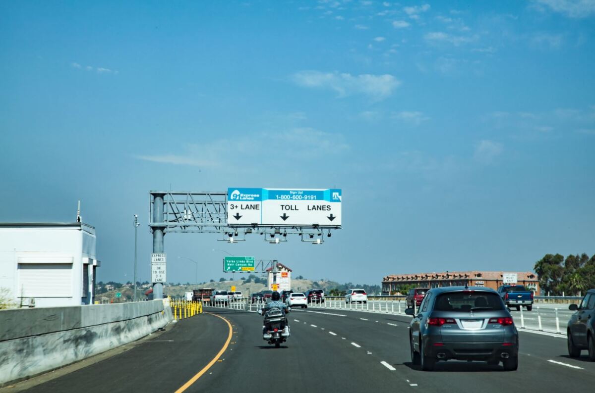 The 91 Freeway's price-managed express lanes were the first in the country in 1995.