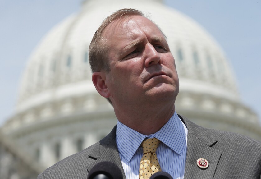 Rep. Jeff Denham (R-Turlock) speaks during a news conference with youths who are unable to serve in the military because they are in the country illegally.
