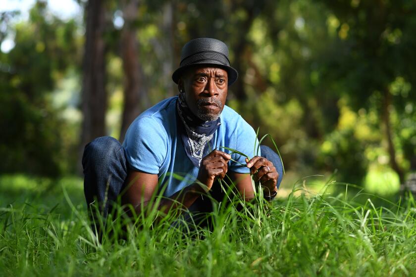 LOS ANGELES, CALIFORNIA AUGUST 13, 2020-Actor Don Cheadle stars in a Showtime financial comedy "Black Comedy.". (Wally Skalij/Los Angeles Times)