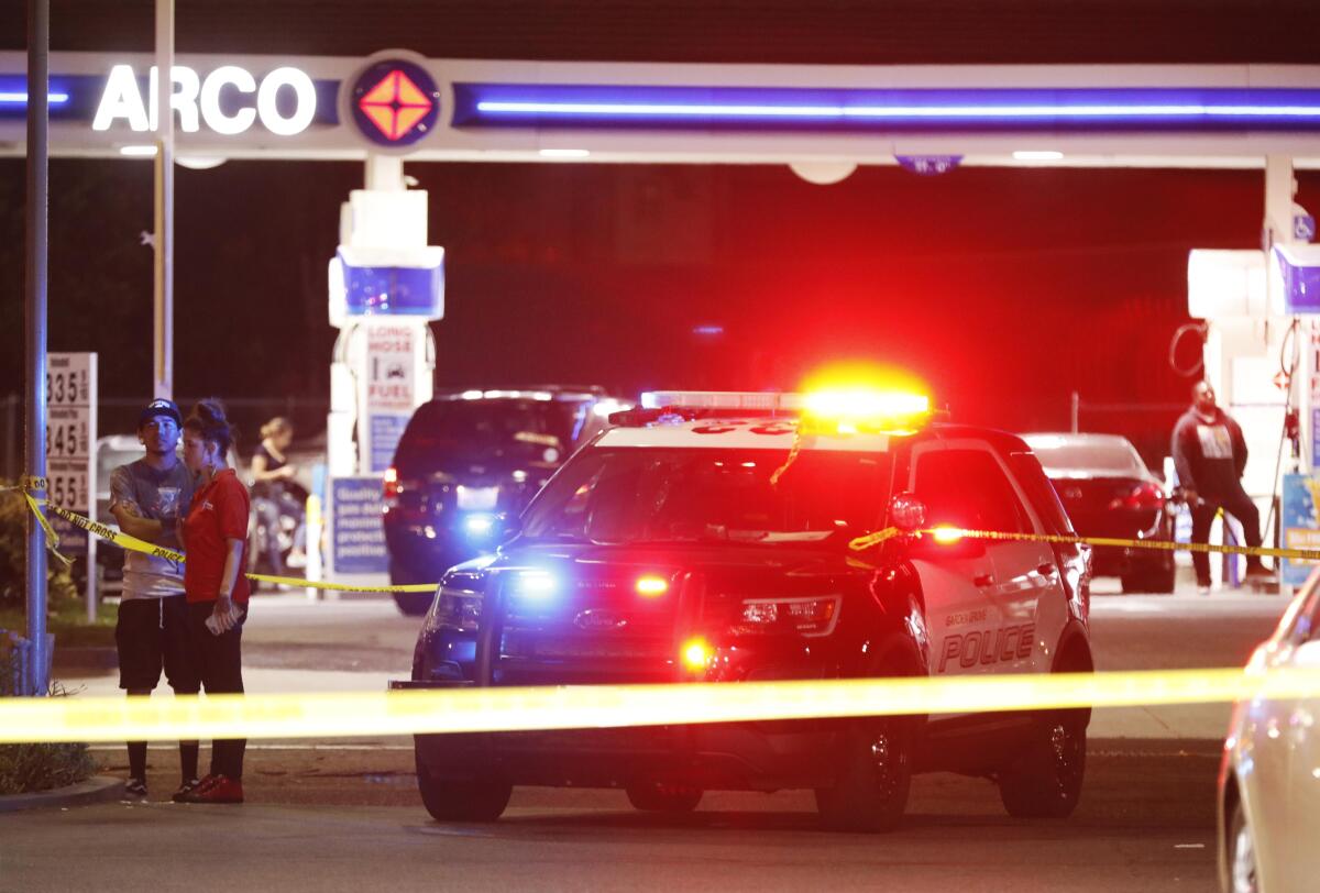 One of the stabbings happened at an Arco station in Garden Grove.