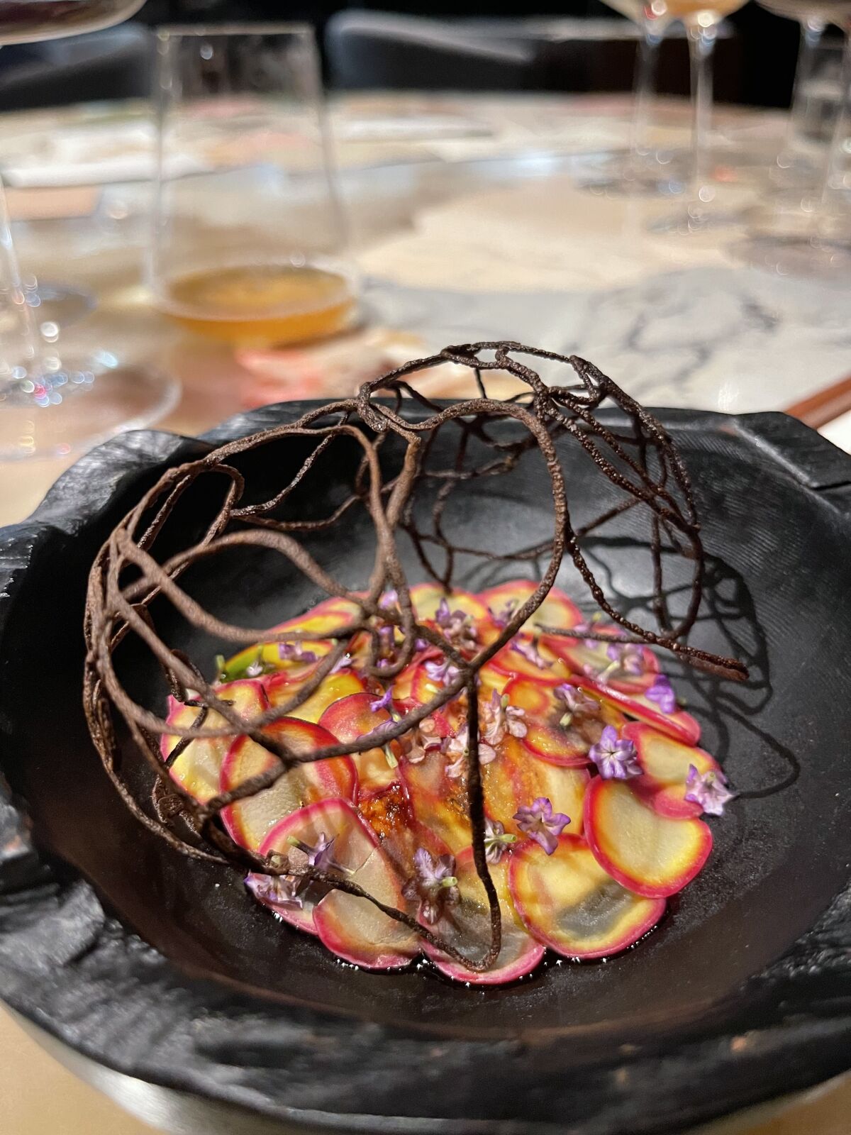 One of the dishes on the tasting menu at Virgilio Martínez's Central in Lima, Peru.