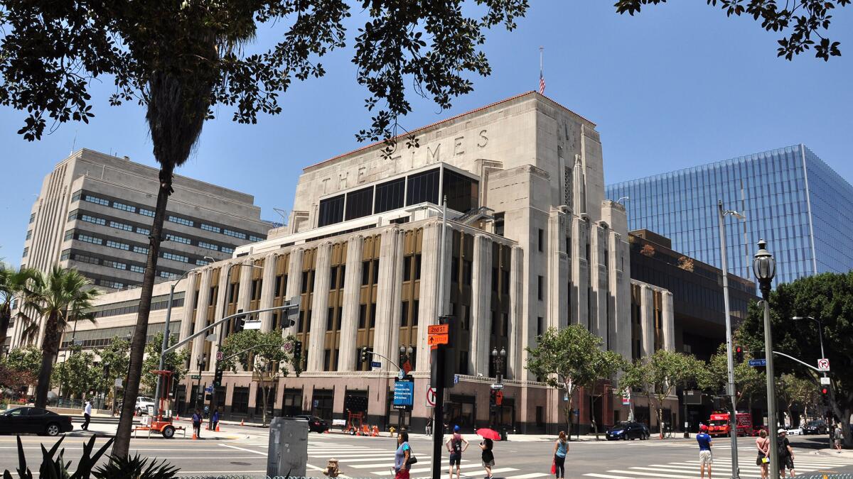 The Los Angeles Times building in downtown L.A. has been sold to Onni Group of Vancouver.