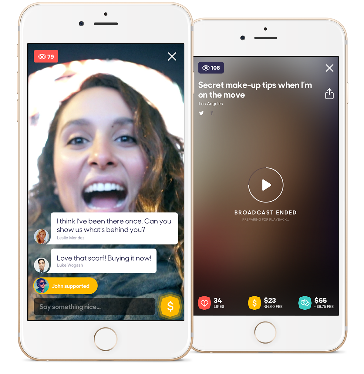 Busker, a video broadcasting app, enables viewers to engage in the stream by chatting, shopping and sending money. (Busker Media Inc.)
