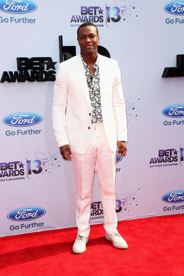 Actor and host of the 2013 BET Awards, Chris Tucker, arrives at Nokia Theatre L.A. Live.