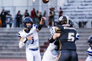 Sophomore quarterback Wyatt Brown of Santa Monica passed for three TDs in 28-9 win over West Torrance.