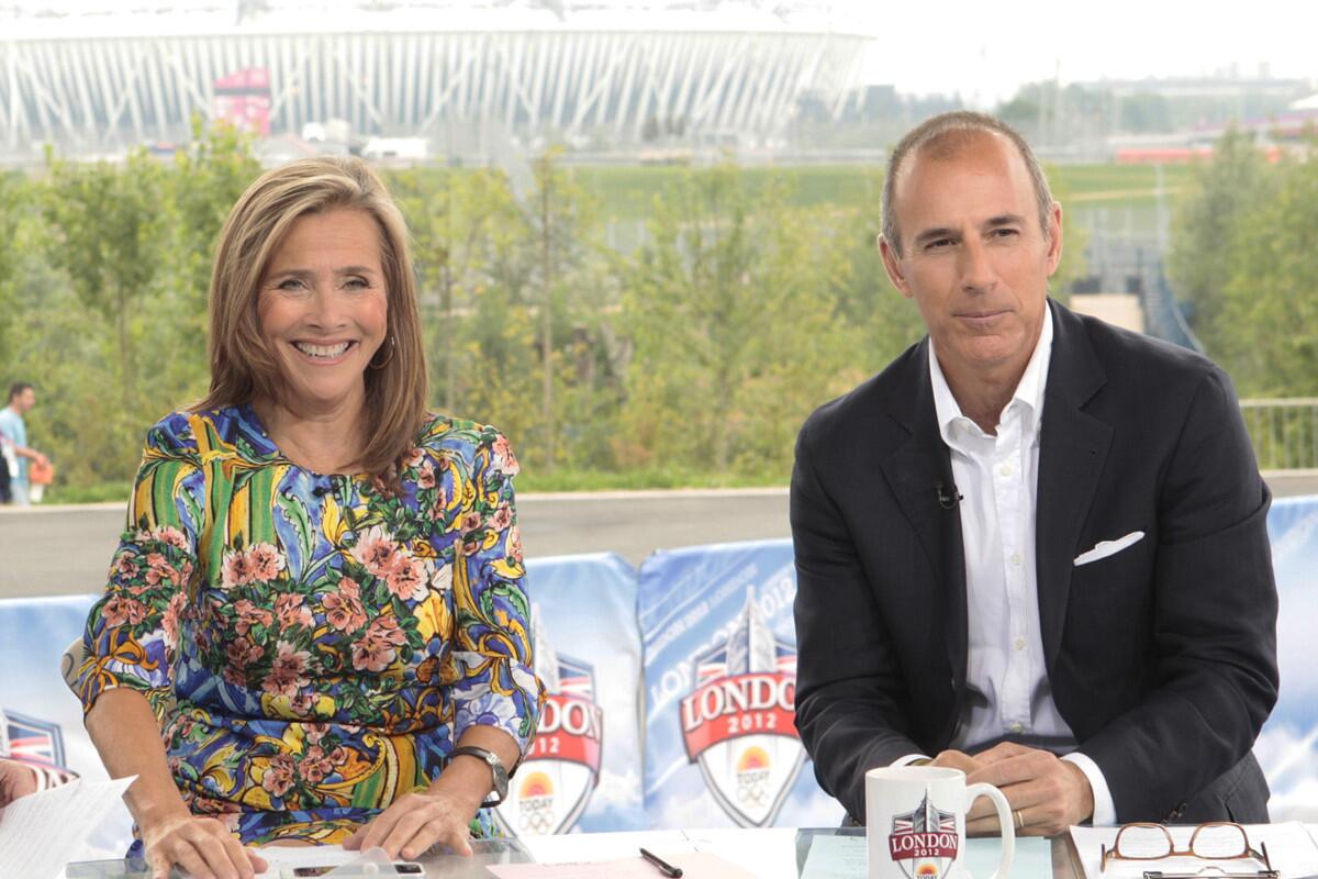 Meredith Vieira, left, will fill in for Bob Costas as anchor of NBC's Olympic coverage Friday night. Matt Lauer, pictured right, also subbed in for Costas as a commentator.