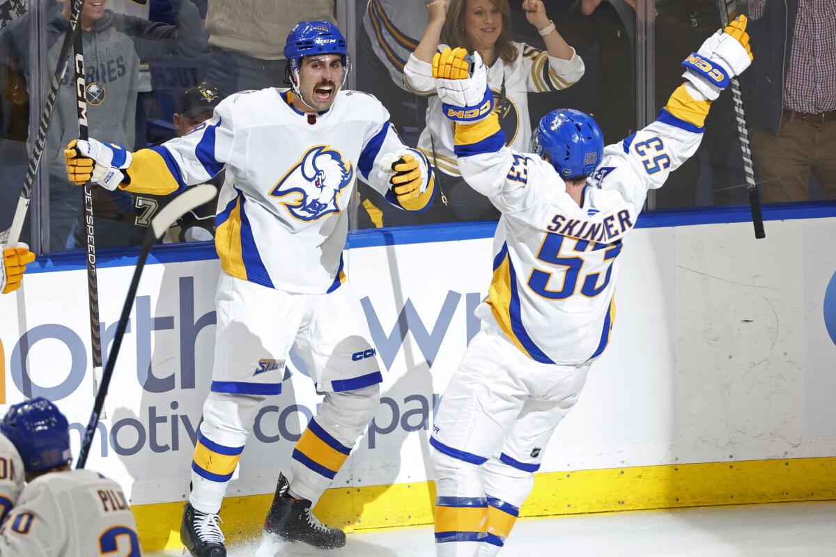 Alex Tuch of the Buffalo Sabres skates during an NHL game against
