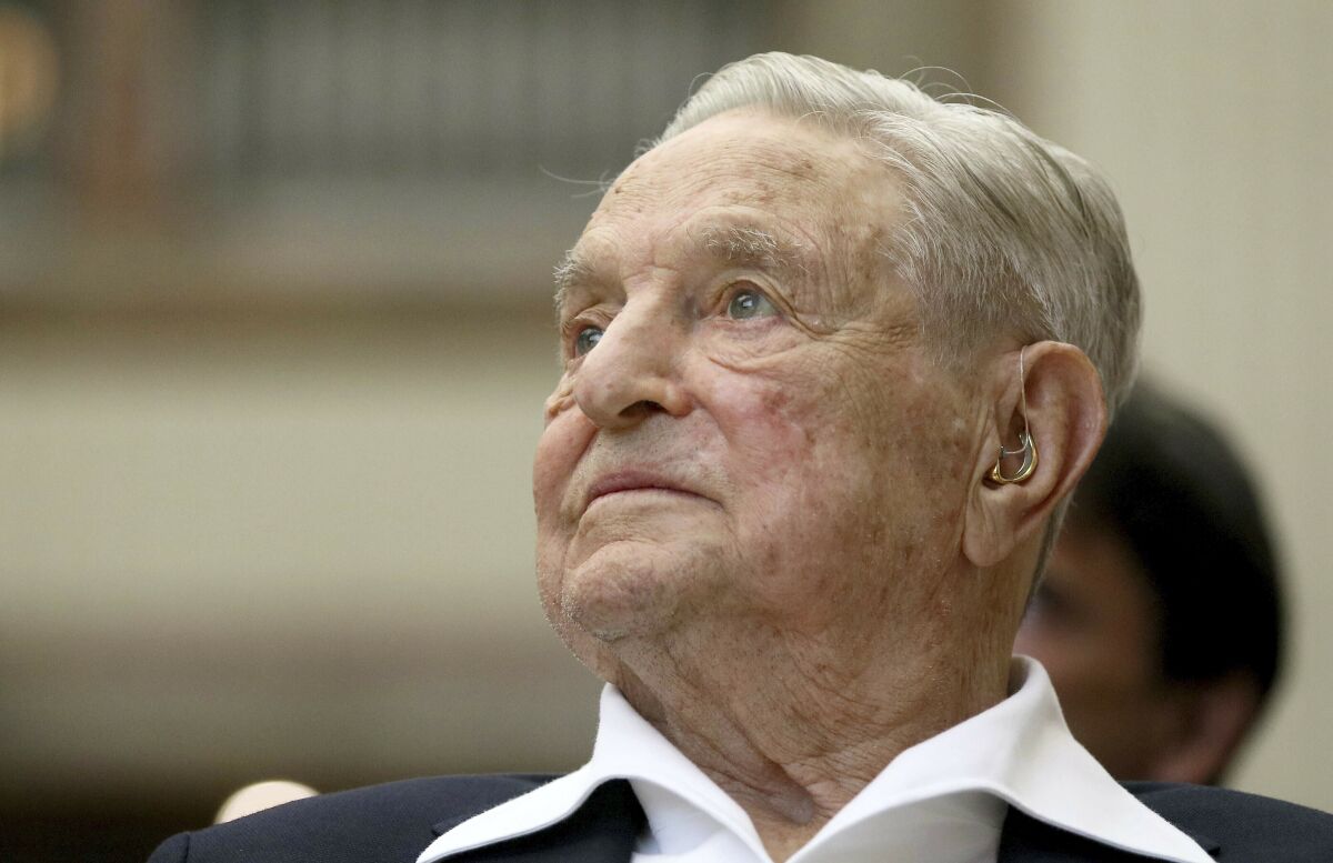 In June 2019, George Soros appears at an award ceremony in Vienna.
