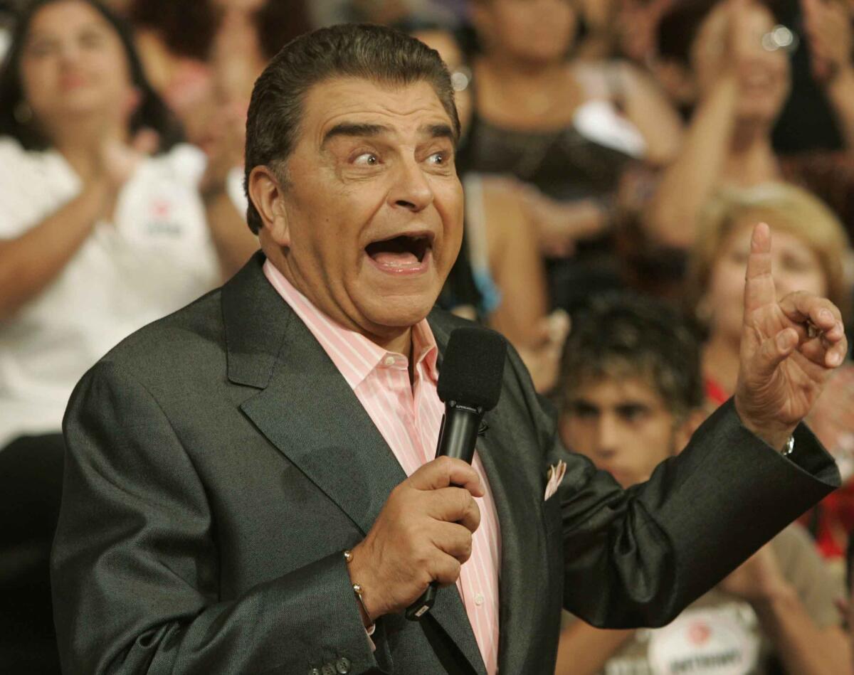 Mario Kreutzberger, also known as Don Francisco, during a taping of "Giant Saturday," or "Sabado Gigante," in Miami in 2006.