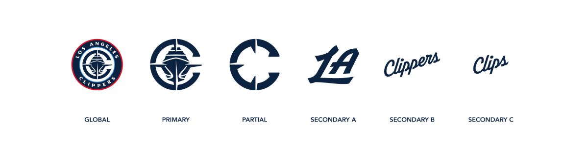 The Clippers' new logos for the 2024-25 season.
