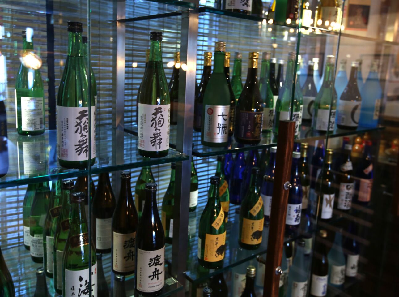 The sake selection at Aburiya Raku.